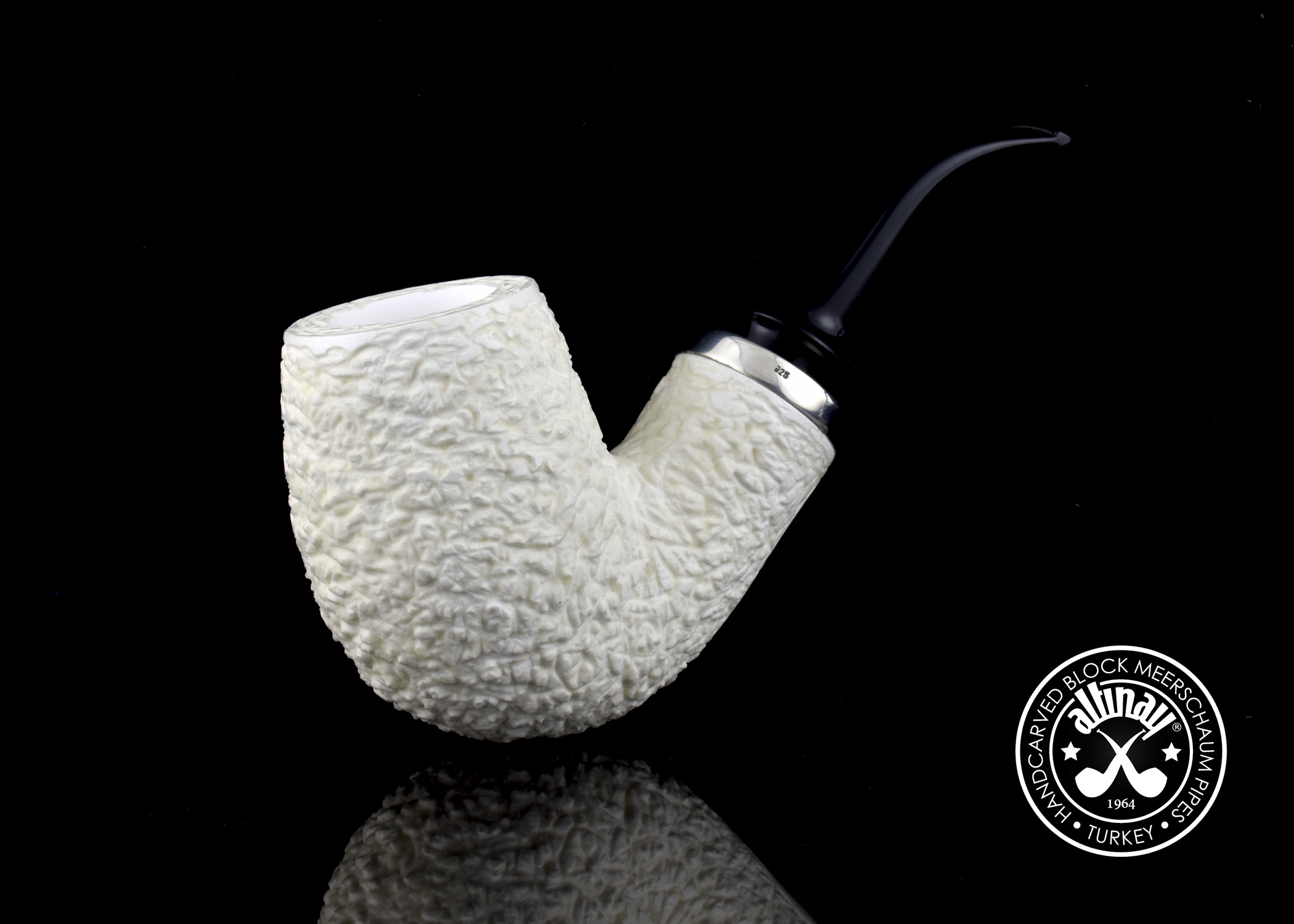 altinay-reverse-calabash-45385-meerschaumpfeife-bent-billiard-rustiziert image 1