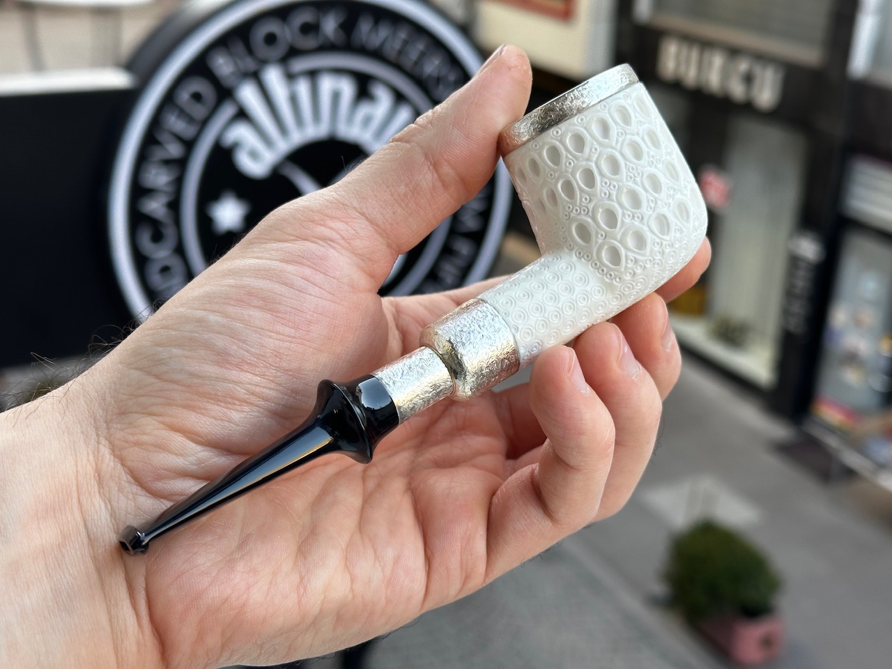altinay-spigot-army-top-silver-billiard-meerschaumpfeife image 2