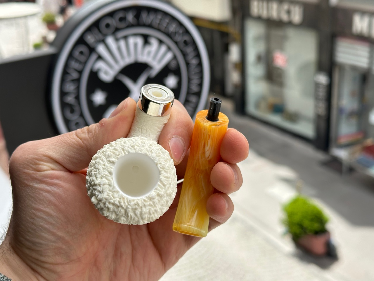 altinay-classic-sitter-meerschaumpfeife-silberband image 6