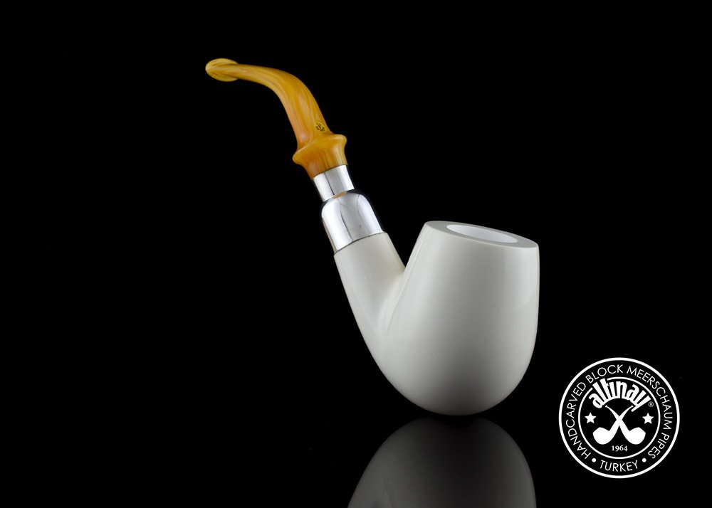 altinay-spigot-army-bent-meerschaumpfeife-silber-spigot image 3