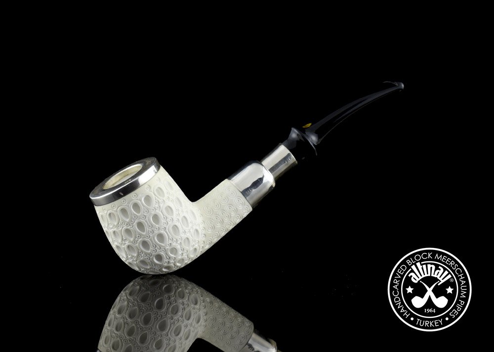 altinay-spigot-army-top-silver-bent-billiard-meerschaumpfeife-silber image 5
