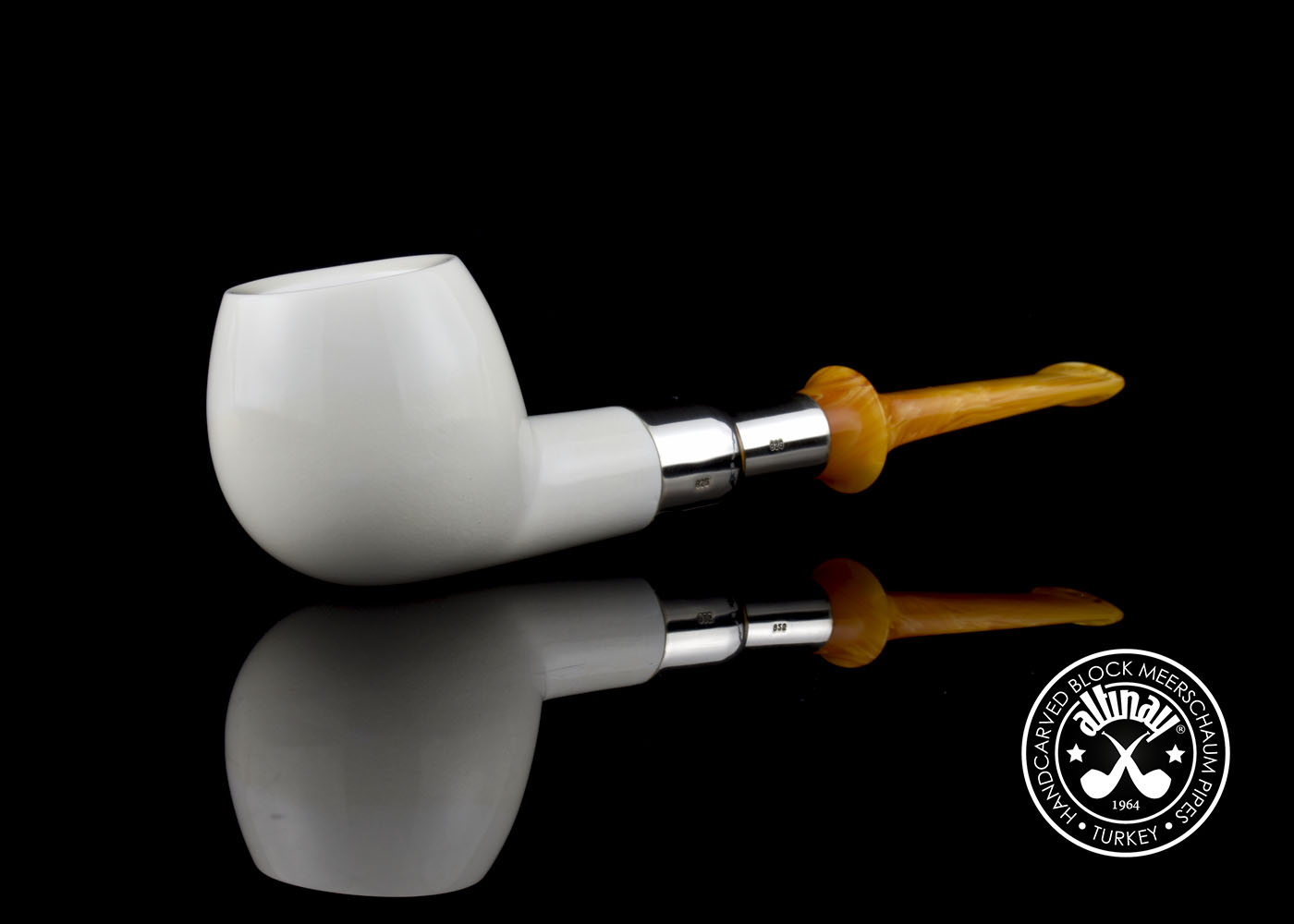altinay-spigot-prince-meerschaumpfeife-silber image 2