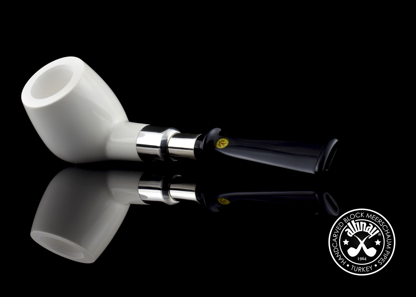 altinay-spigot-apple-meerschaumpfeife-silberring image 1
