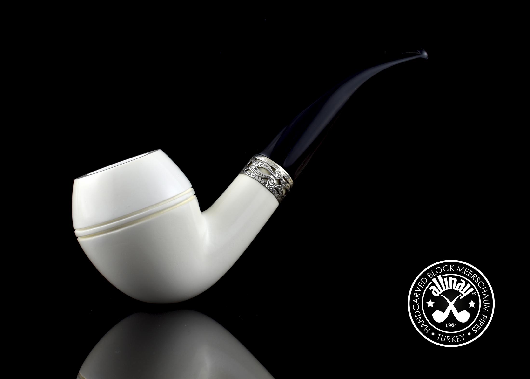 altinay-classic-rhodesian-meerschaumpfeife-silberring-3 image 2