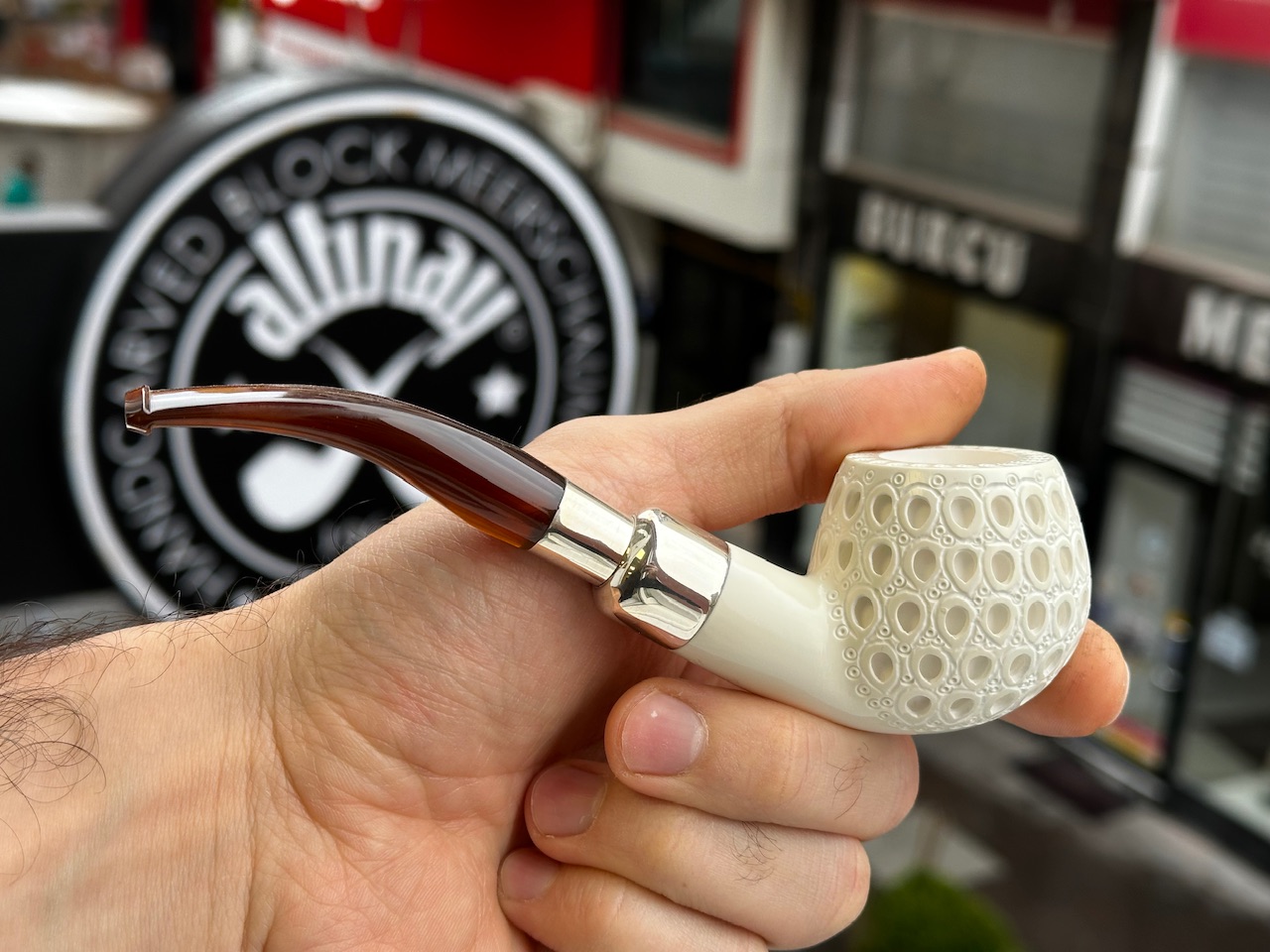 altinay-spigot-army-apple-silver-meerschaumpfeife image 3