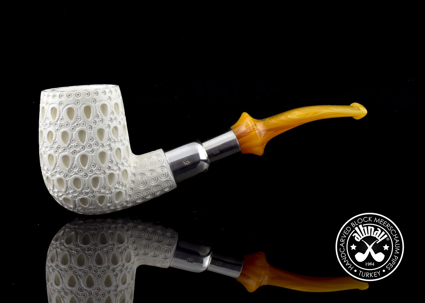 altinay-spigot-billiard-meerschaumpfeife-silber-spigot-3 image 3