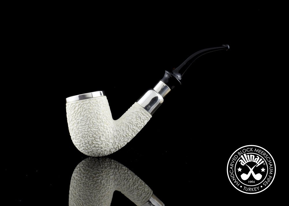 altinay-spigot-top-silver-bent-billiard-meerschaumpfeife-gebogen image 2