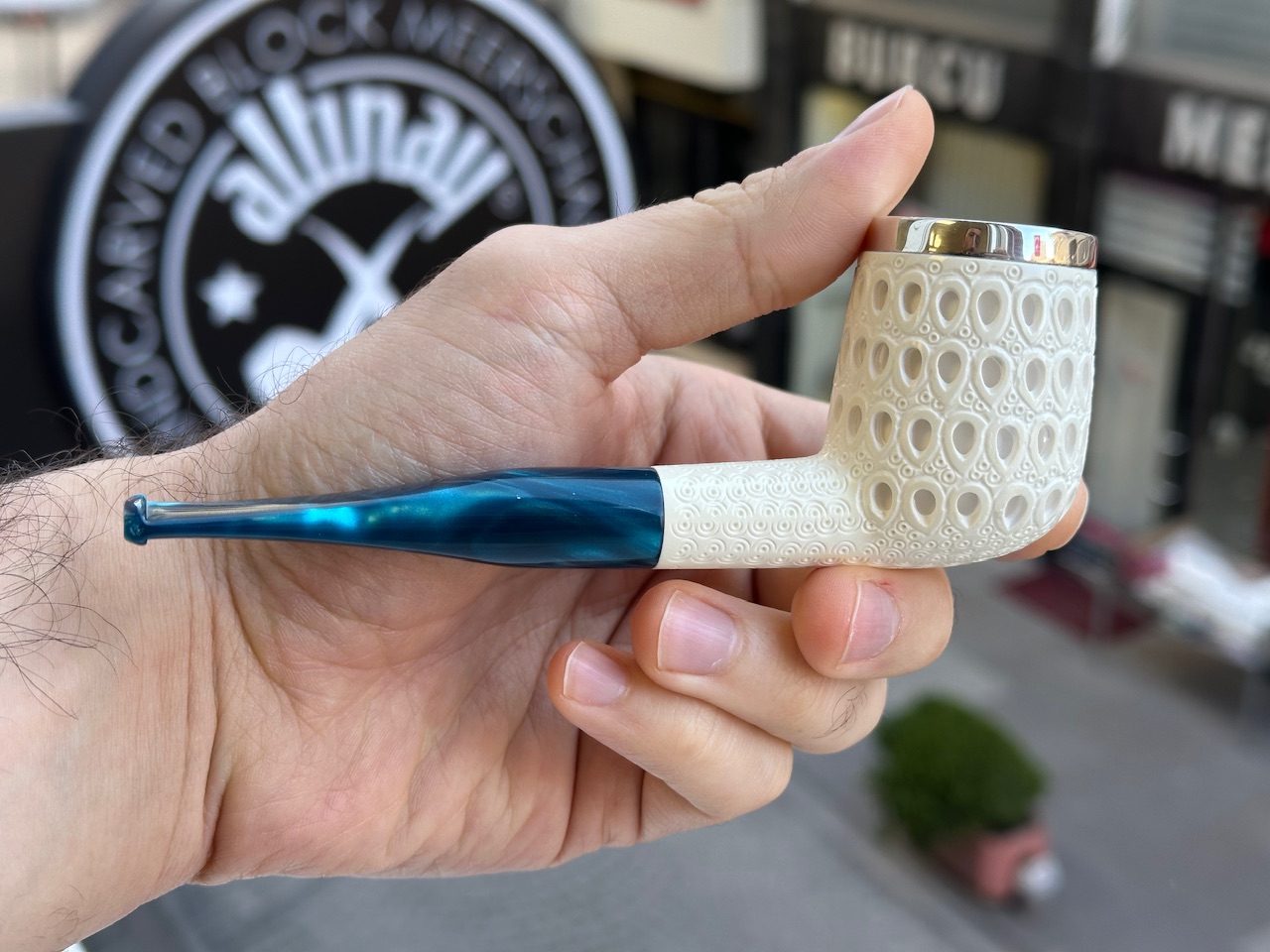 altinay-classic-billiard-meerschaumpfeife-top-silber image 3