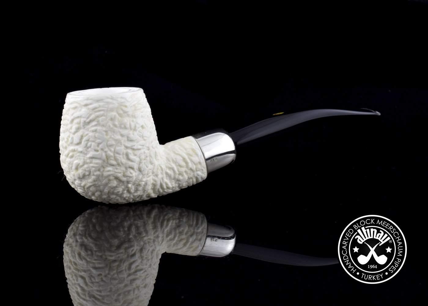 altinay-apple-silver-army-meerschaumpfeife-natur-meerschaum image 2