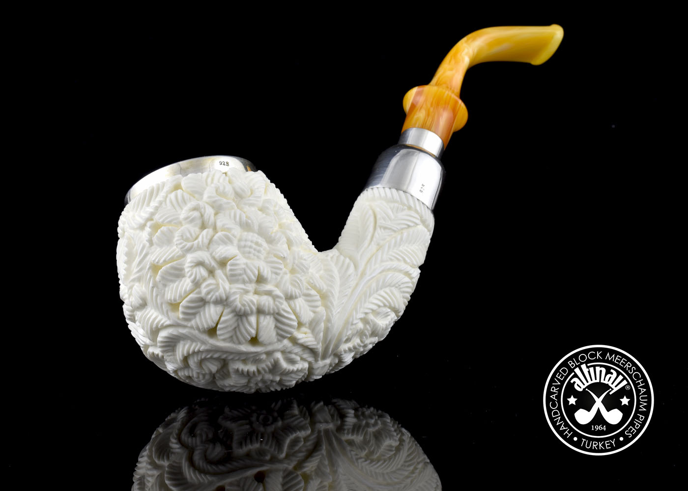 altinay-spigot-apple-meerschaumpfeife-silber-rund image 2