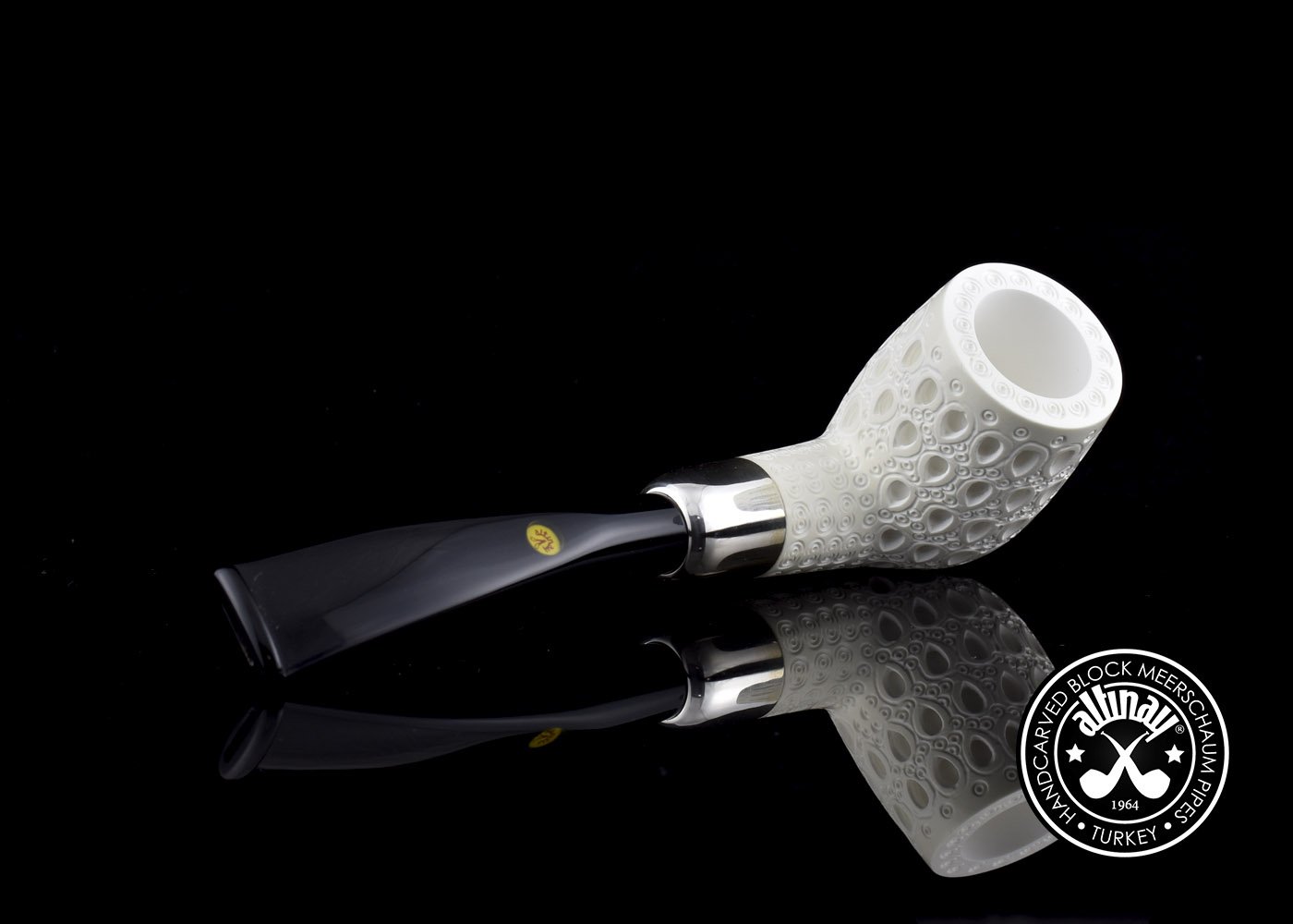 altinay-spigot-army-bent-billiard-meerschaumpfeife-silber-2 image 4