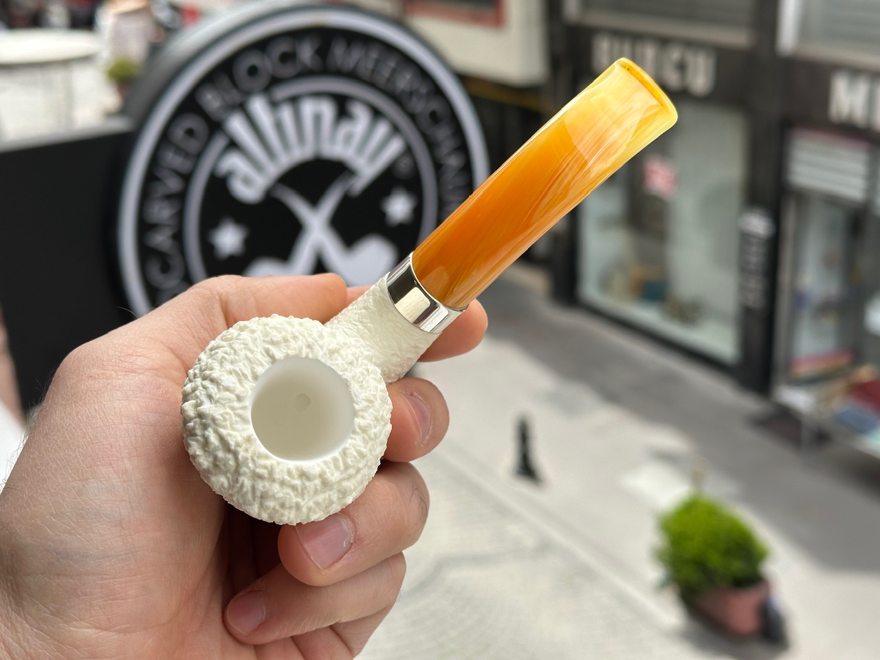 altinay-classic-sitter-meerschaumpfeife-silberband image 5