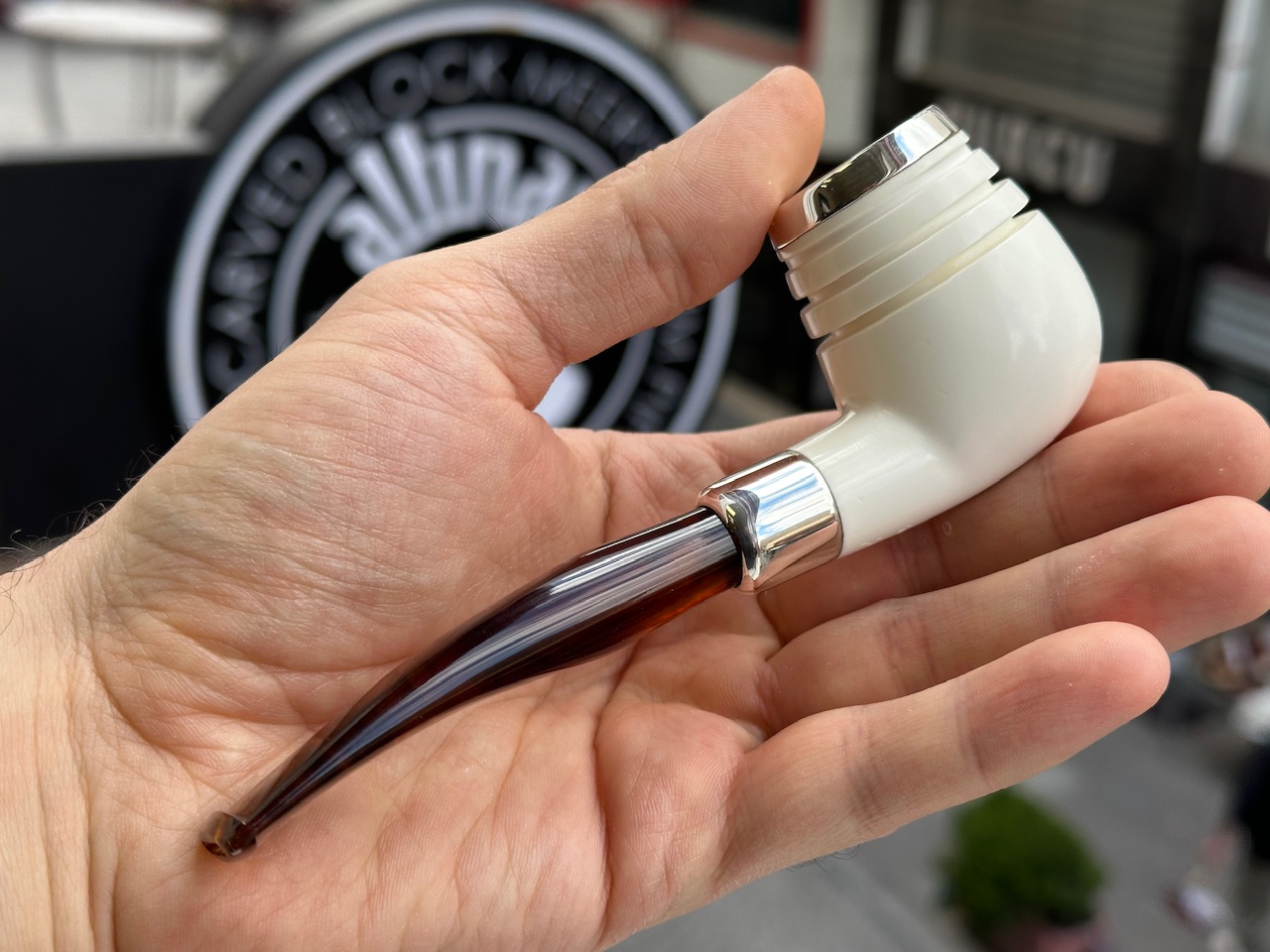 altinay-spigot-army-top-silver-brandy-meerschaumpfeife image 2