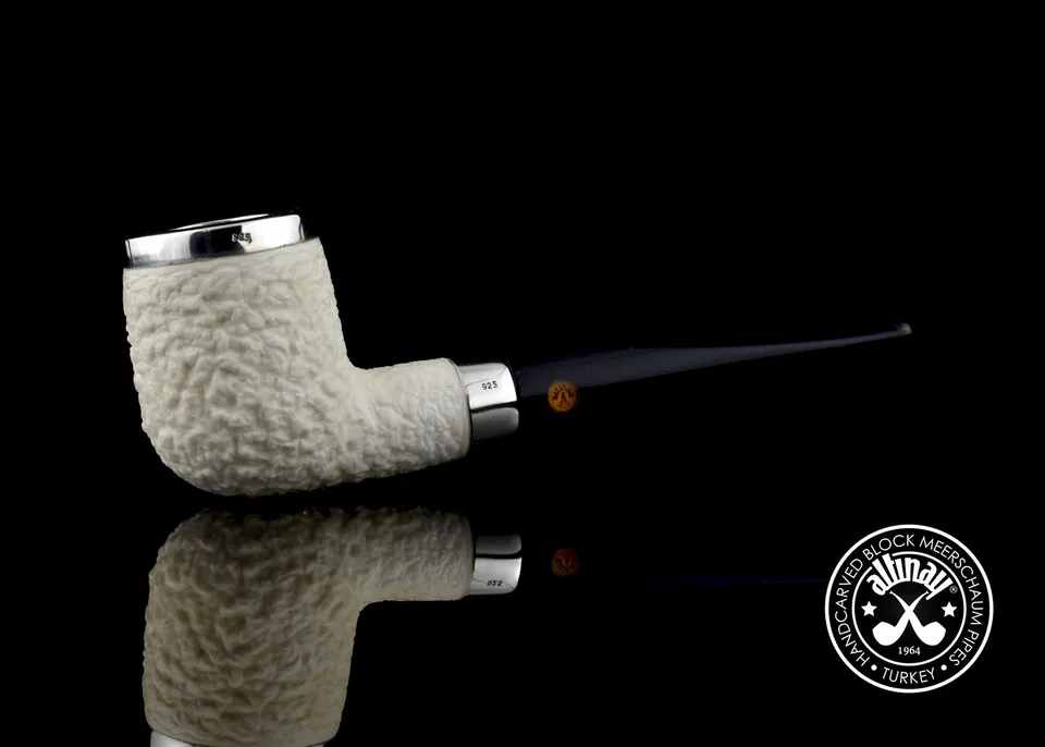 altinay-classic-billiard-meerschaumpfeife-mit-silberring-glatt-2 image 1