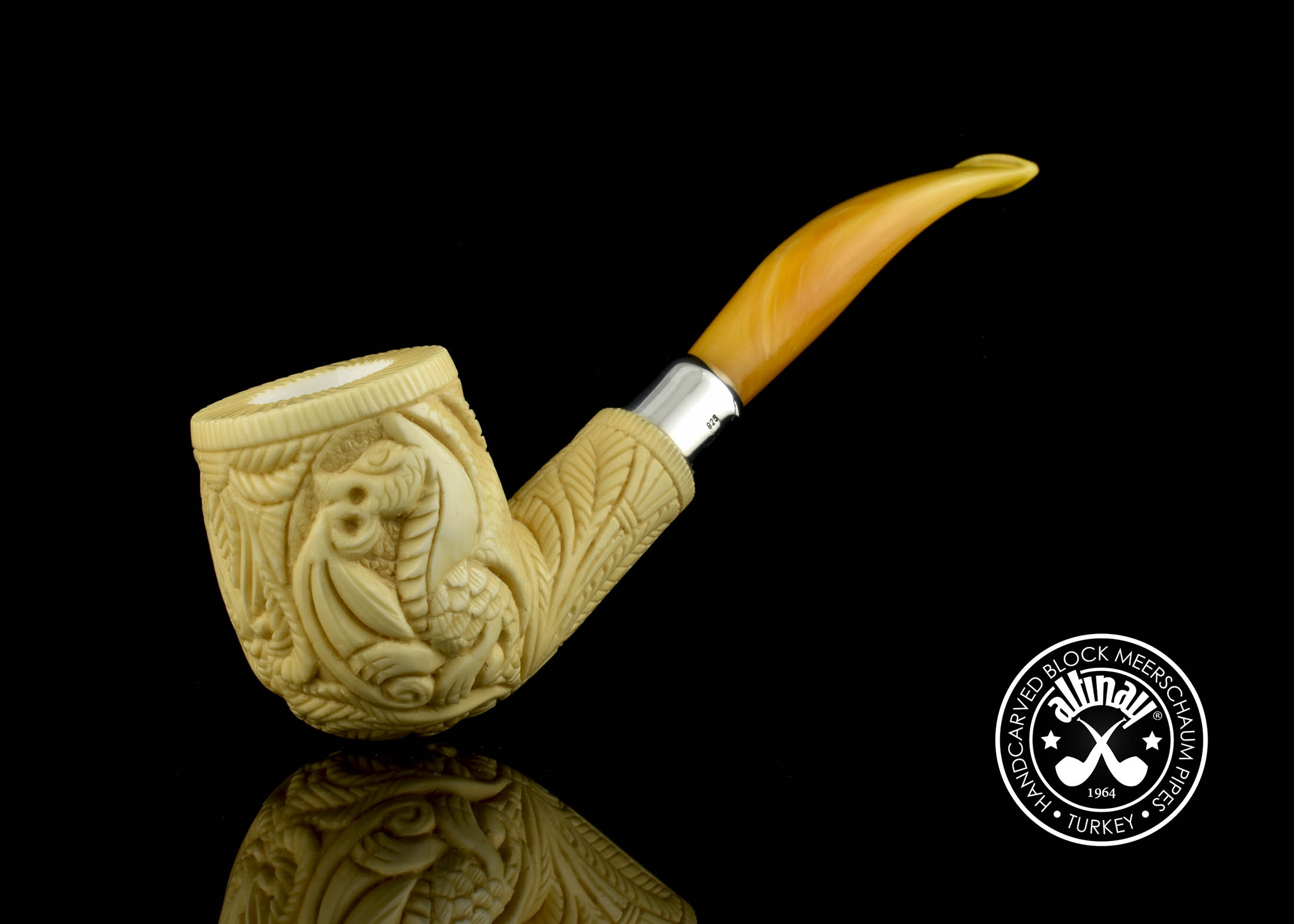 altinay-army-bent-billiard-meerschaumpfeife-drache image 2