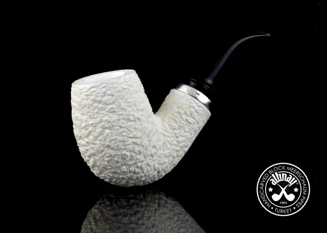altinay-reverse-calabash-45385-meerschaumpfeife-bent-billiard-rustiziert image 1