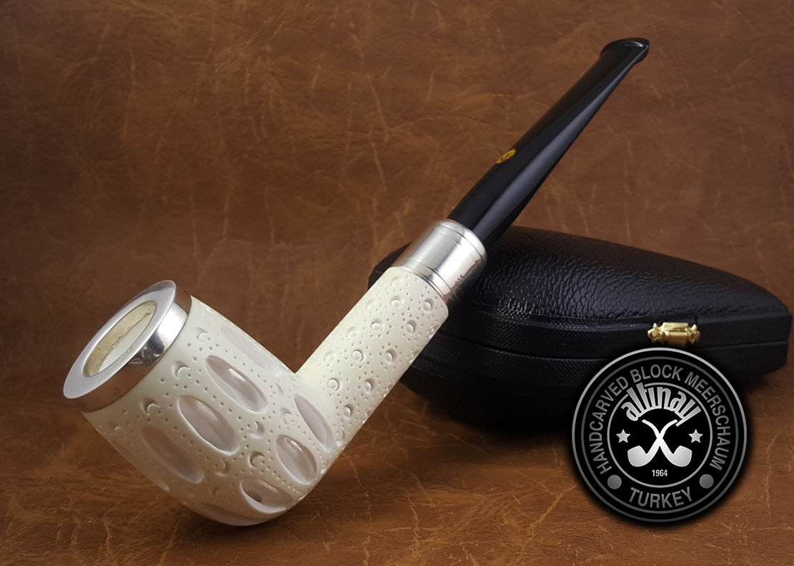 altinay-spigot-army-billiard-meerschaumpfeife-silberkappe image 1