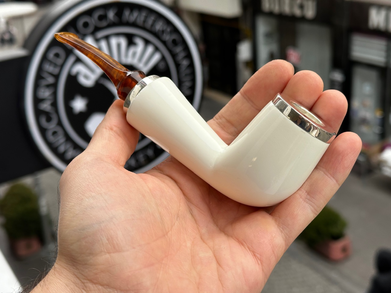 altinay-reverse-calabash-army-meerschaumpfeife-silber image 5