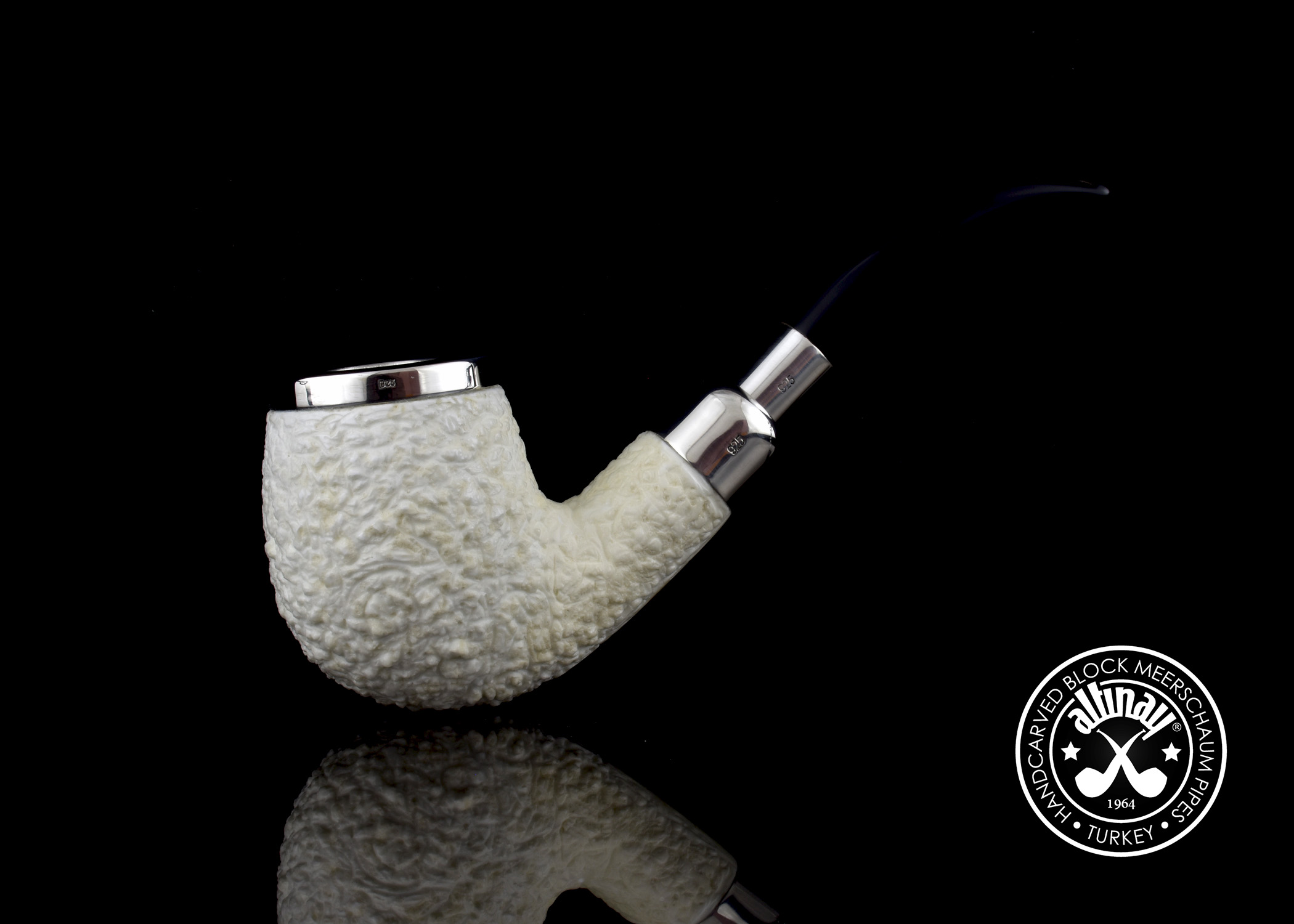 altinay-spigot-army-billiard-meerschaumpfeife-silber-7 image 2