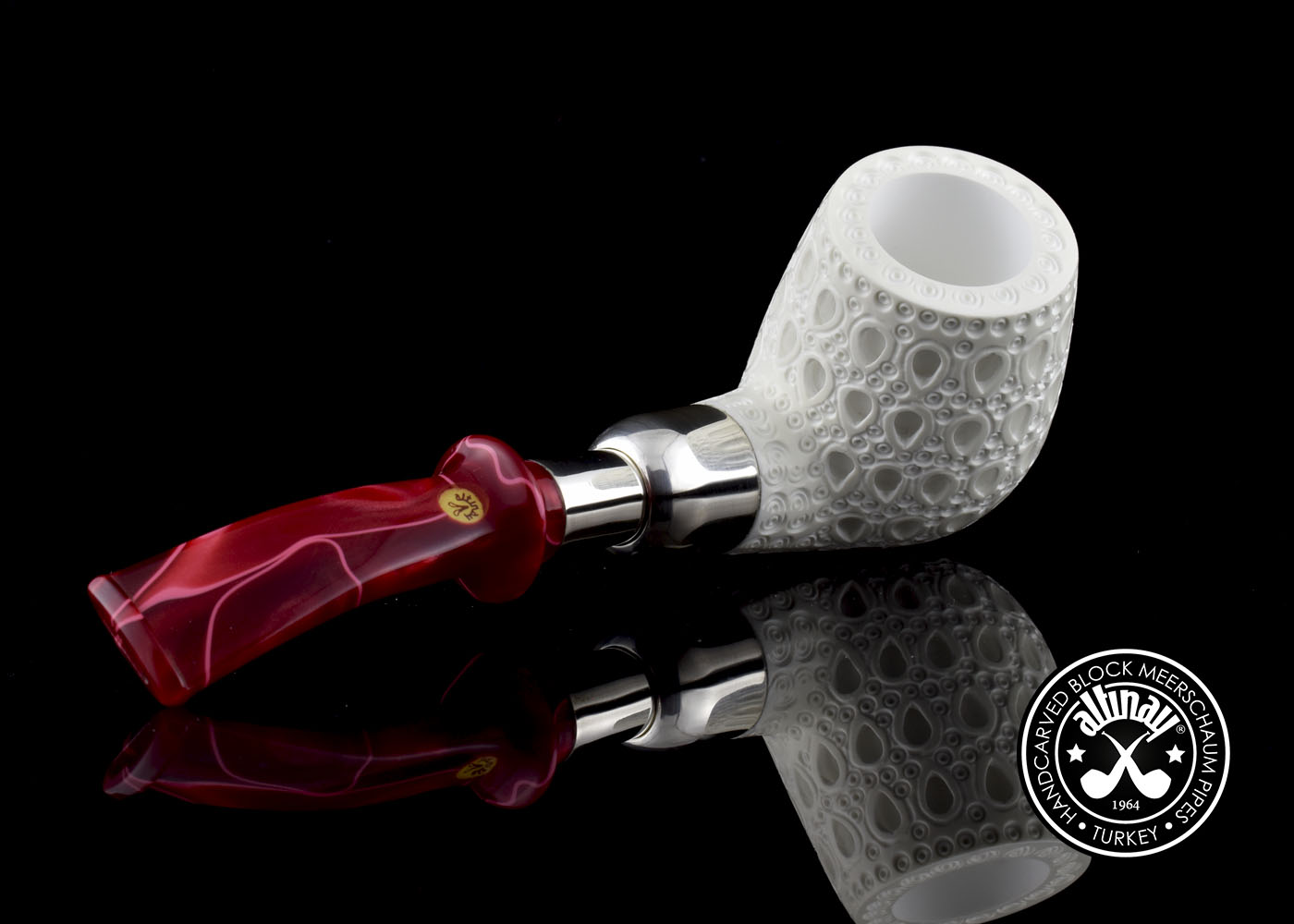 altinay-spigot-army-billiard-silver-spigot-meerschaumpfeife-gerade image 2