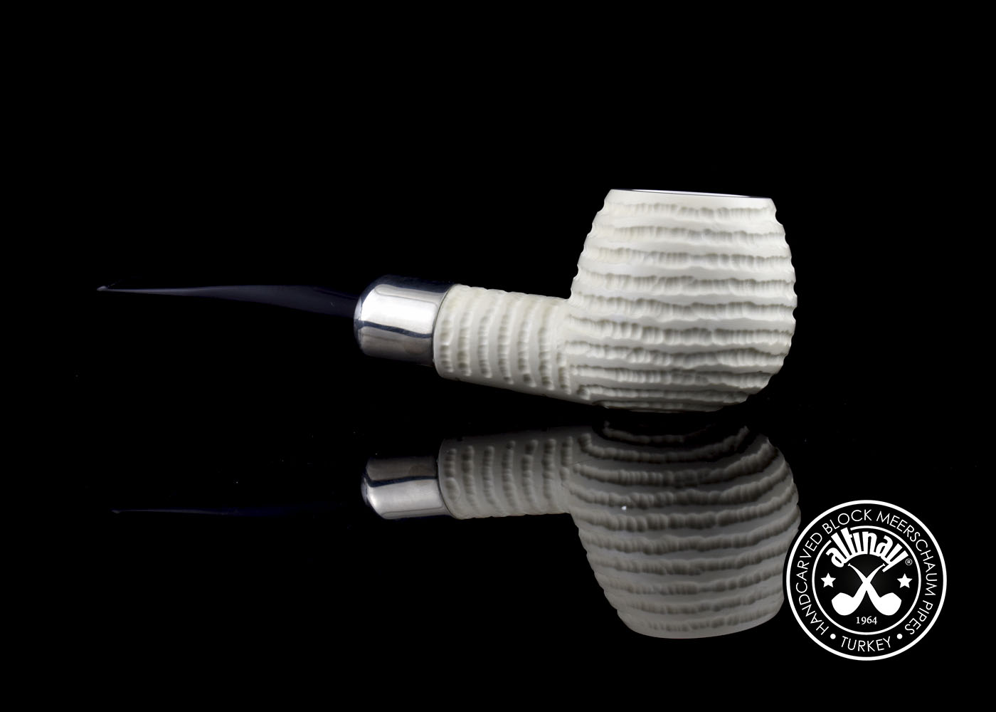 altinay-spigot-army-apple-meerschaumpfeife-silberring image 3
