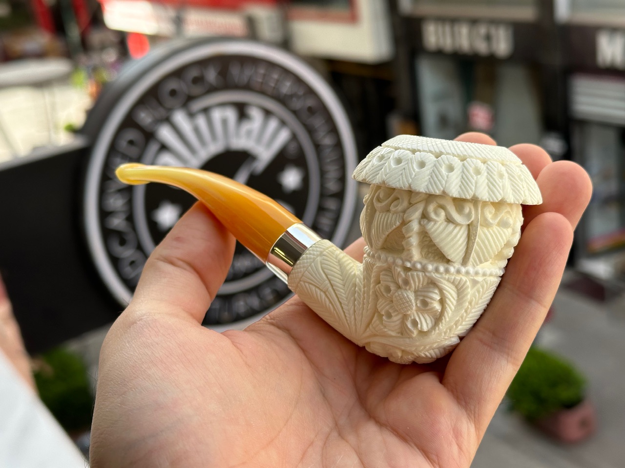 altinay-calabash-meerschaumpfeife-silberring image 3