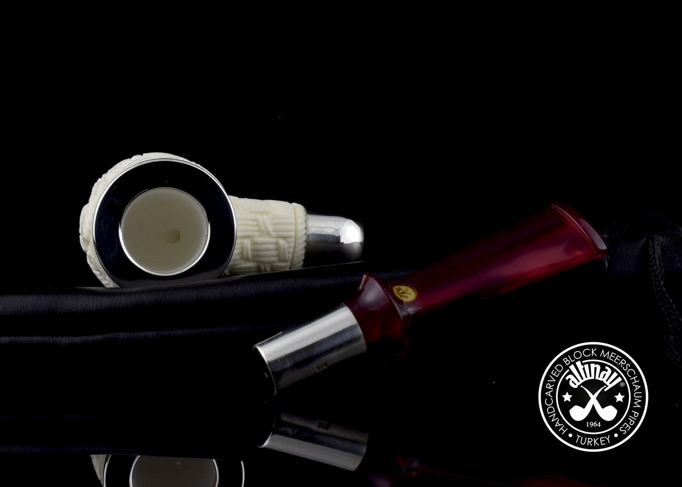 altinay-eagle-s-claw-billiard-spigot-meerschaumpfeife-adler-silberring image 8