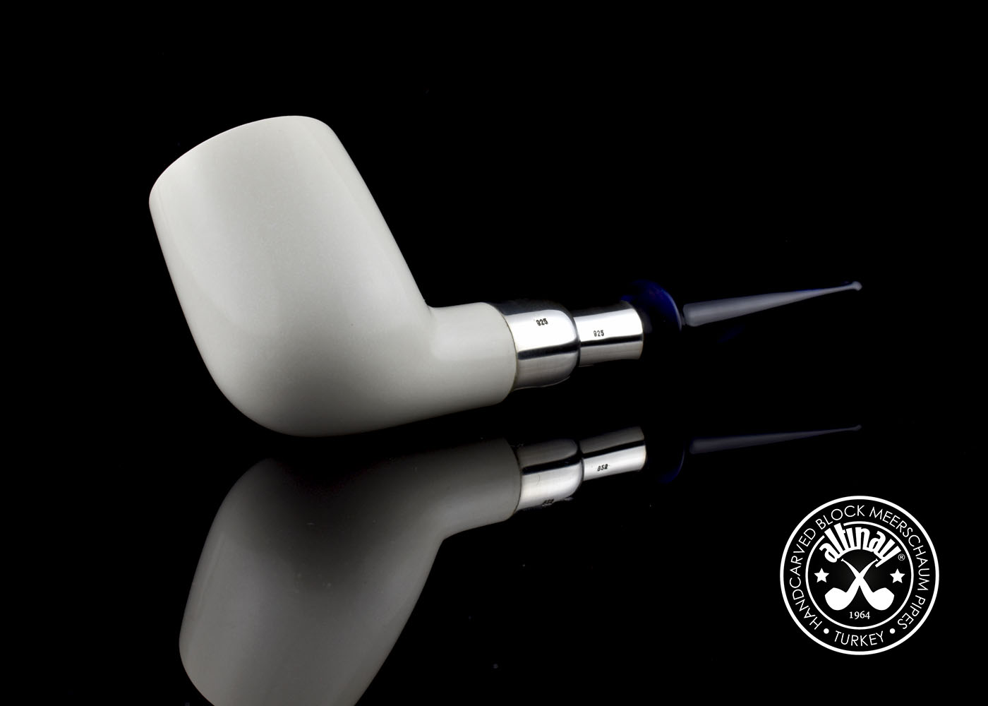 altinay-spigot-billiard-meerschaumpfeife-silber-spigot-5 image 5