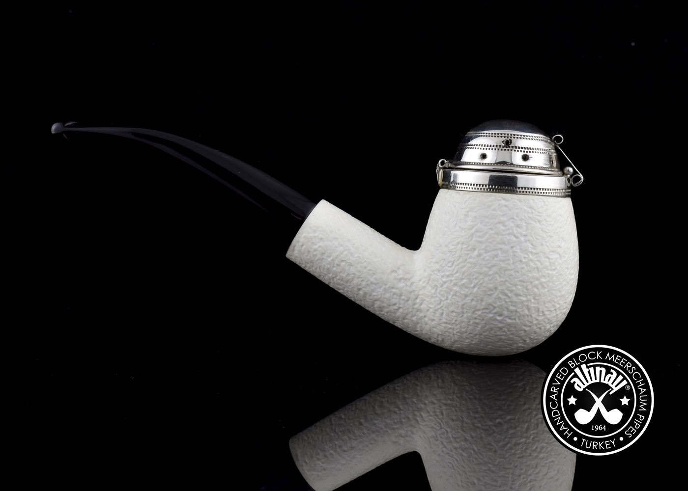 altinay-classic-bent-30623-meerschaumpfeife-silberdeckel image 5