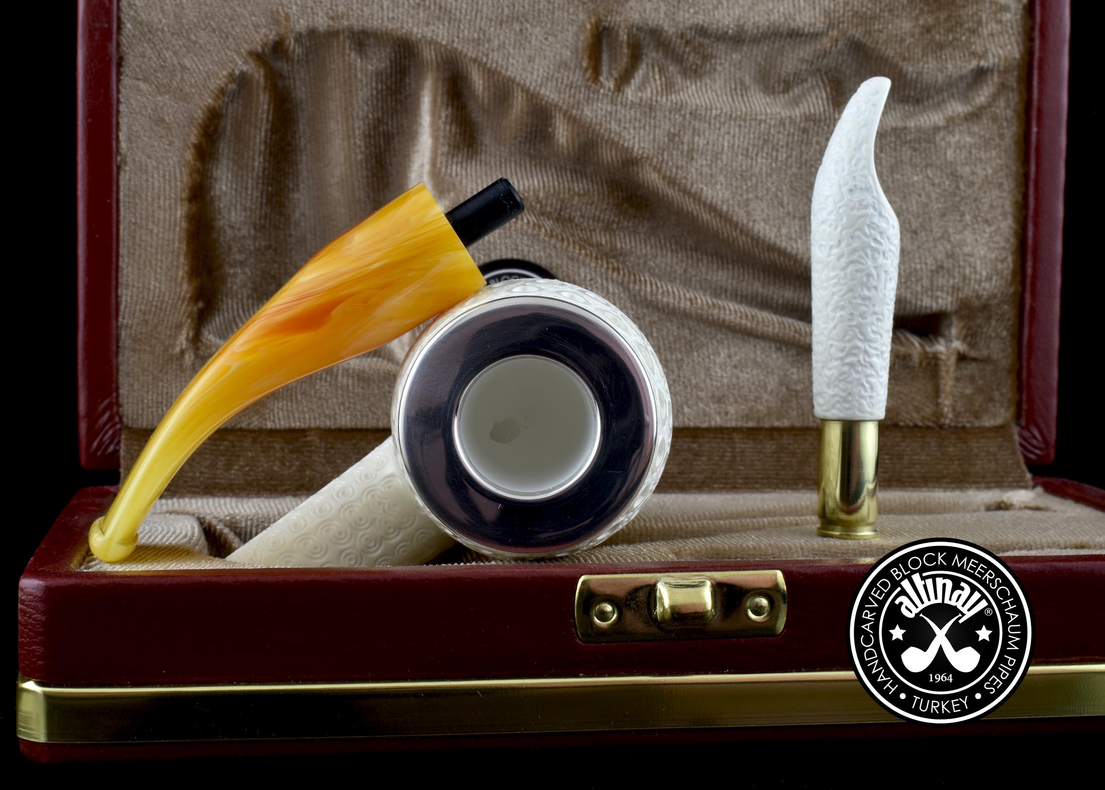 altinay-classic-bent-billiard-meerschaumpfeife-set-etui image 3