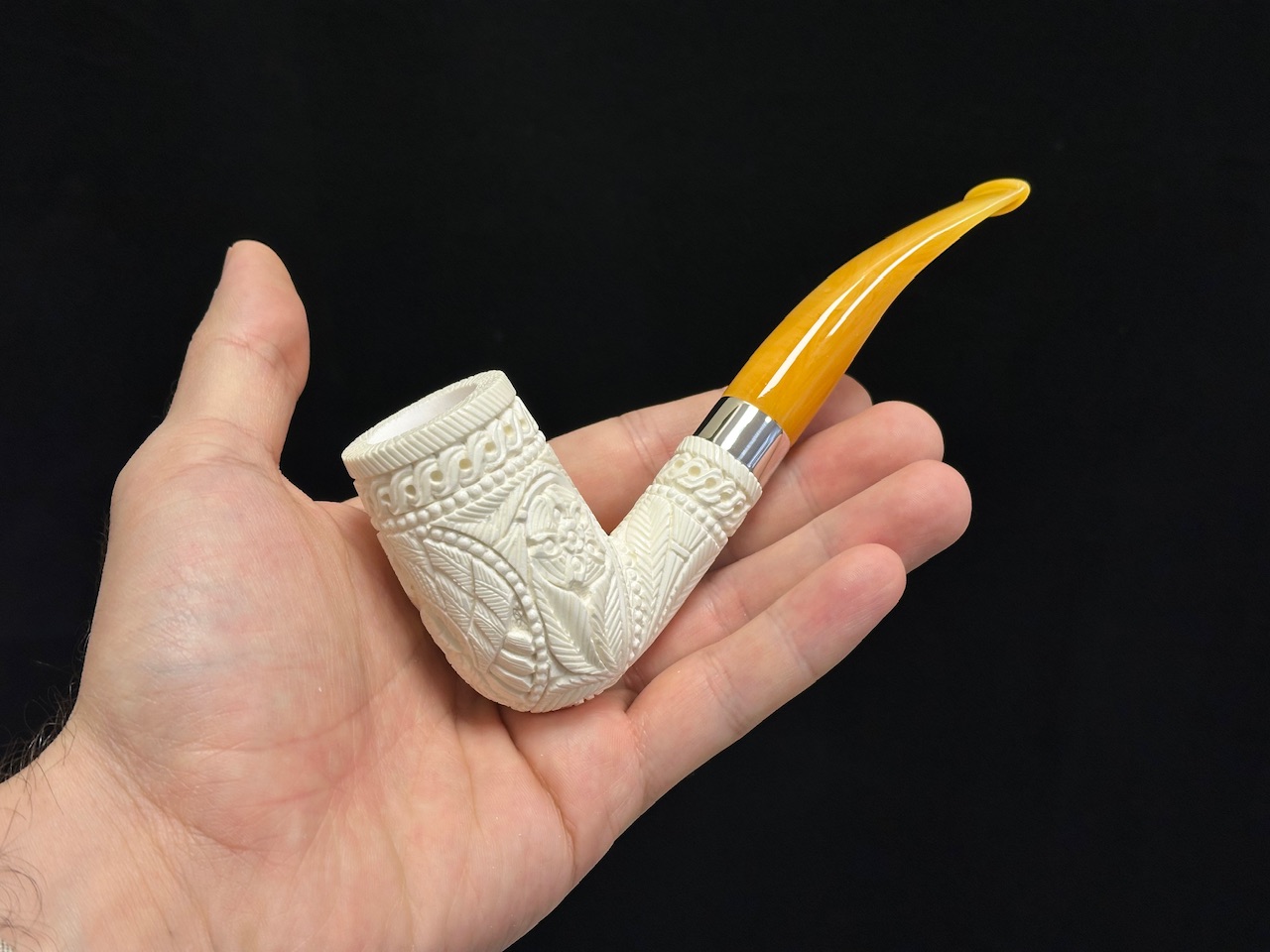 altinay-classic-billiard-meerschaumpfeife-mit-silberband-3 image 1
