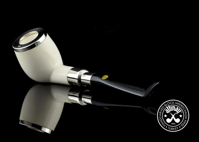 altinay-spigot-meerschaumpfeife-top-silver-billiard image 1