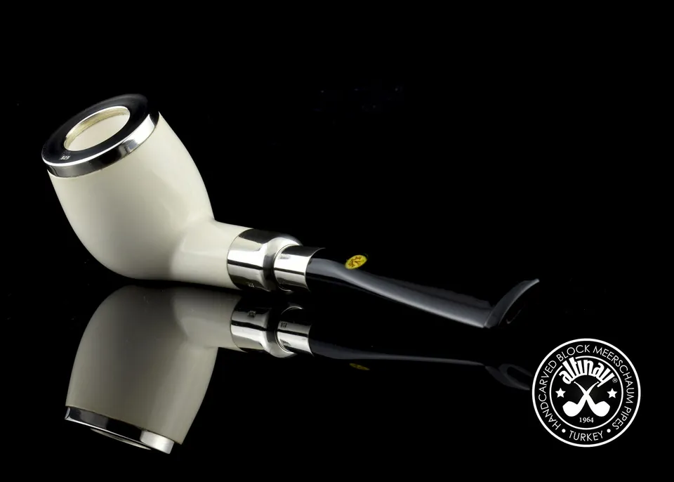 altinay-spigot-meerschaumpfeife-top-silver-billiard image 1