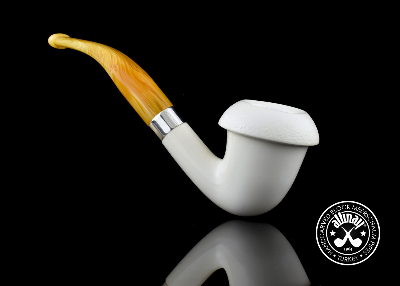 altinay-calabash-meerschaumpfeife-mit-silberband image 2