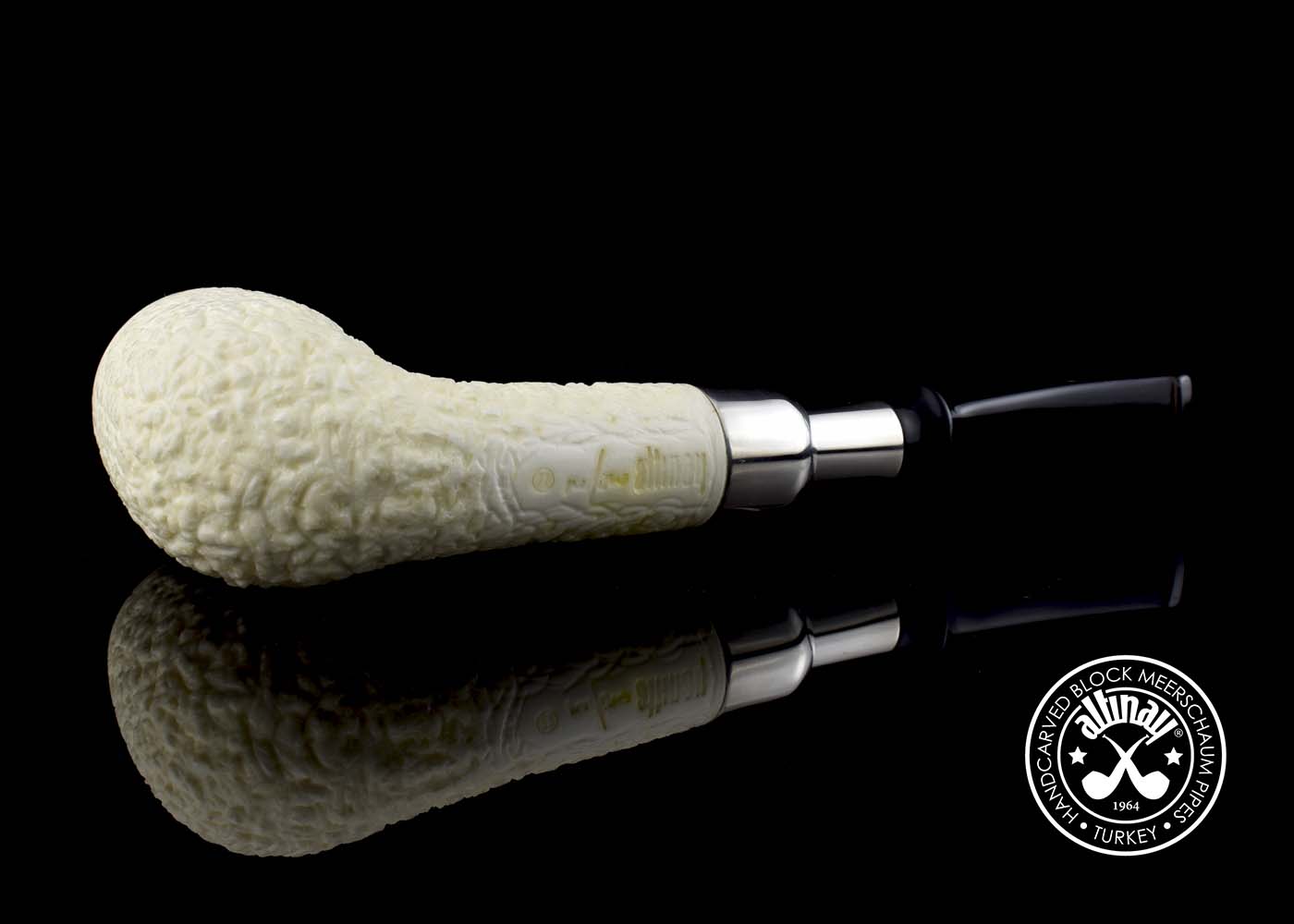 altinay-spigot-meerschaumpfeife-billiard-army-silber image 5