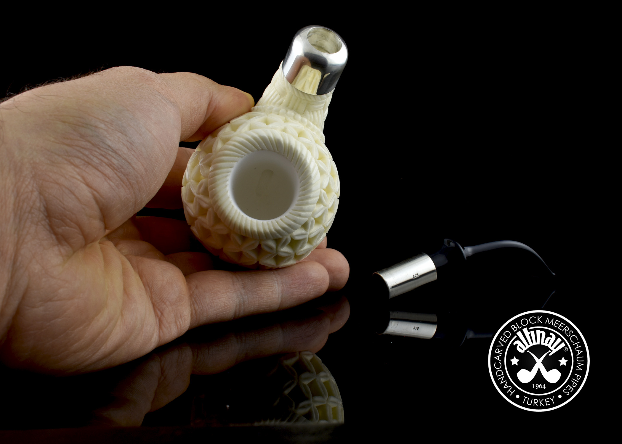 altinay-spigot-apple-meerschaumpfeife-silber-apfelform-2 image 8