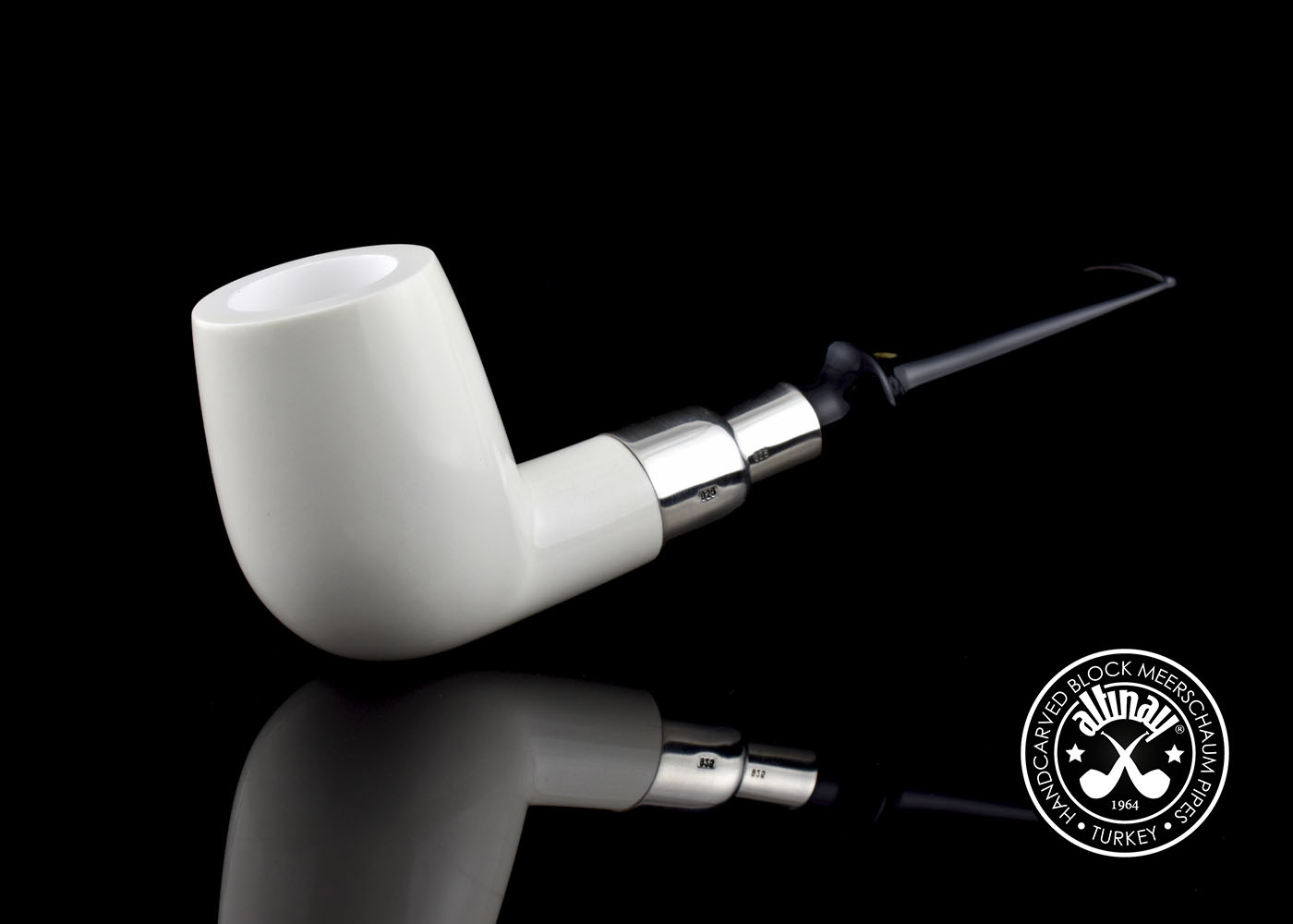altinay-spigot-billiard-silber-meerschaumpfeife image 2