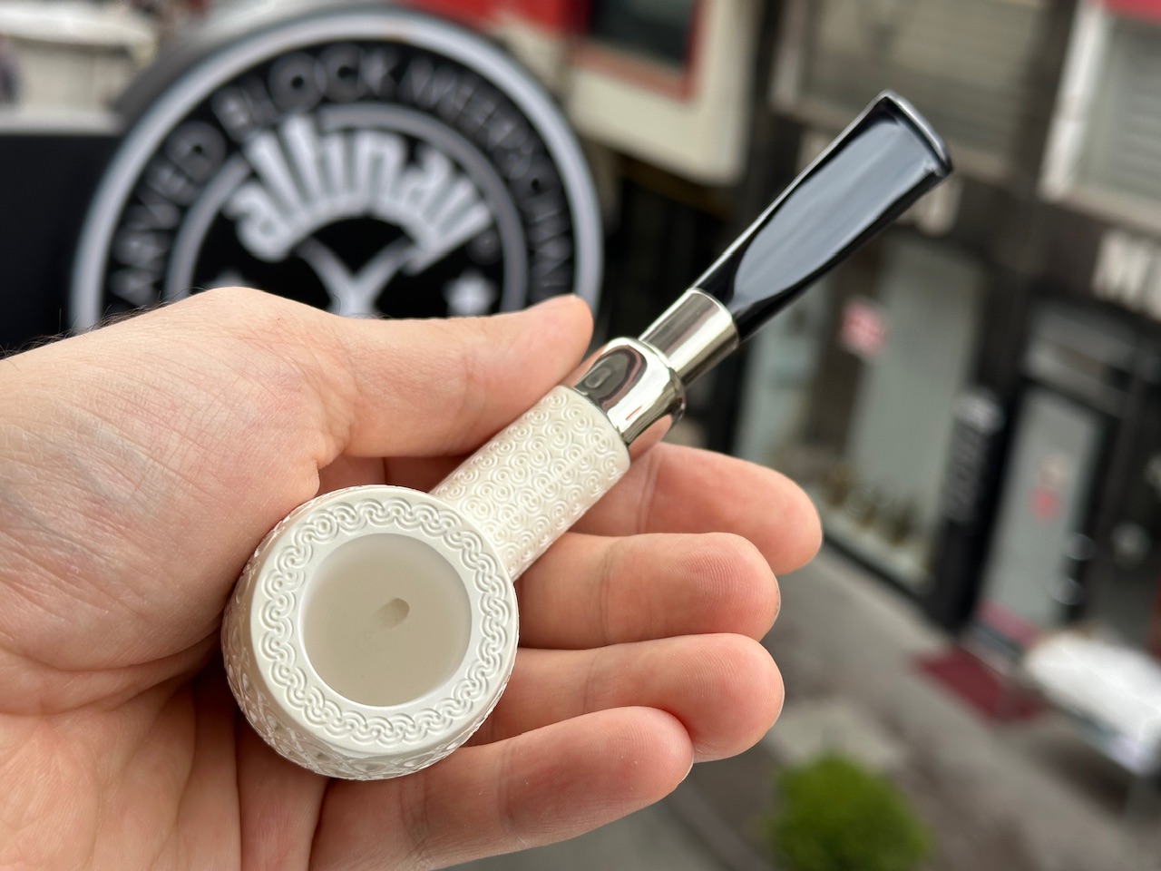 altinay-spigot-billiard-meerschaumpfeife-silber-8 image 4