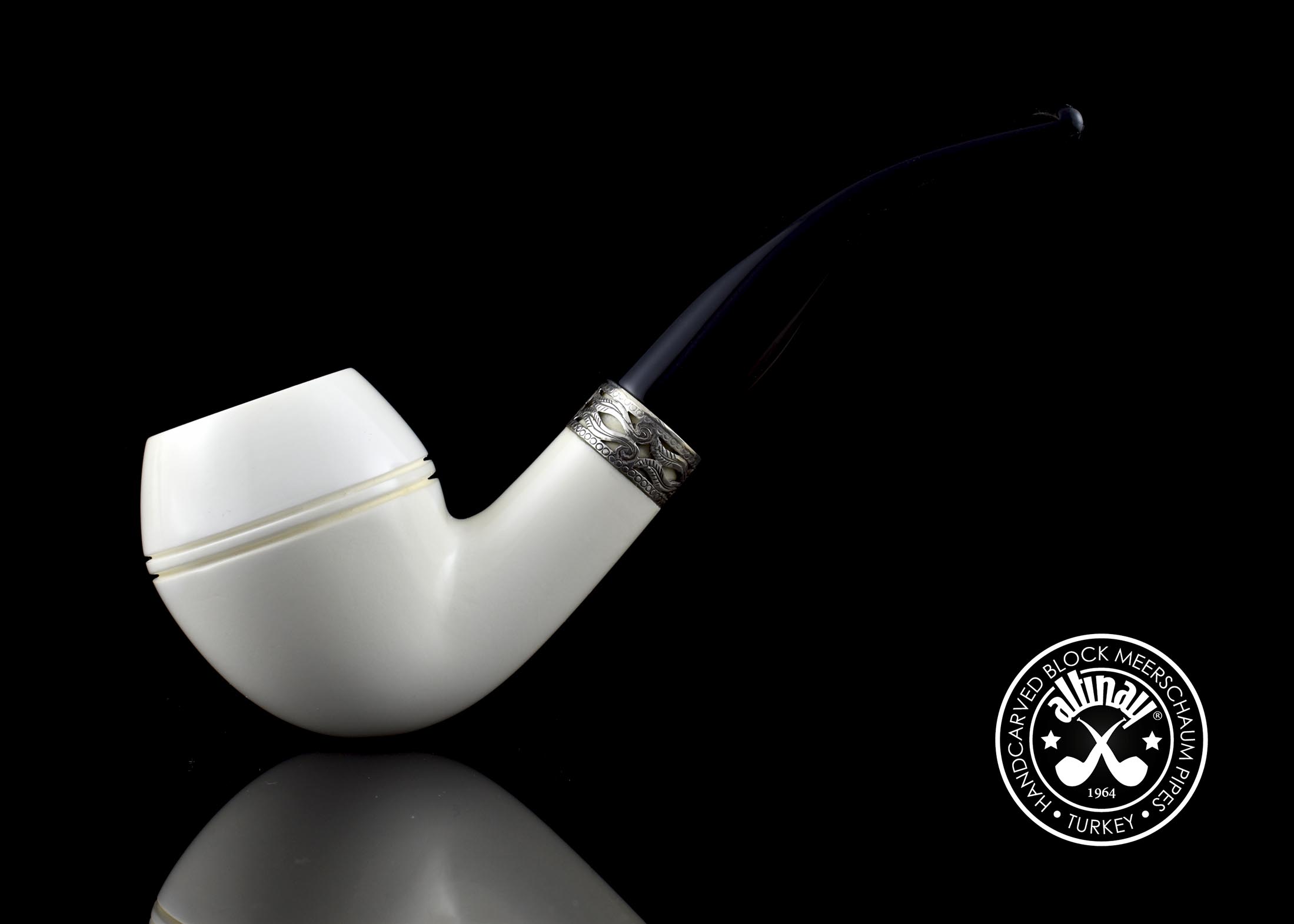 altinay-classic-rhodesian-meerschaumpfeife-silberring-3 image 3