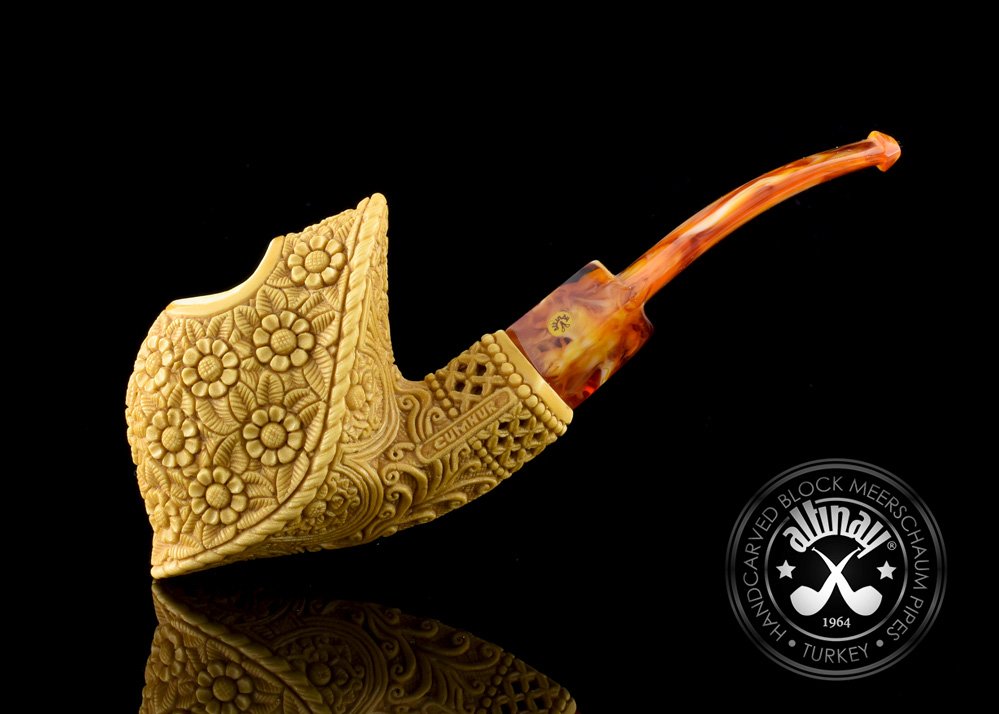 altinay-classic-floral-meerschaumpfeife-geschnitzt-blumen-2 image 2