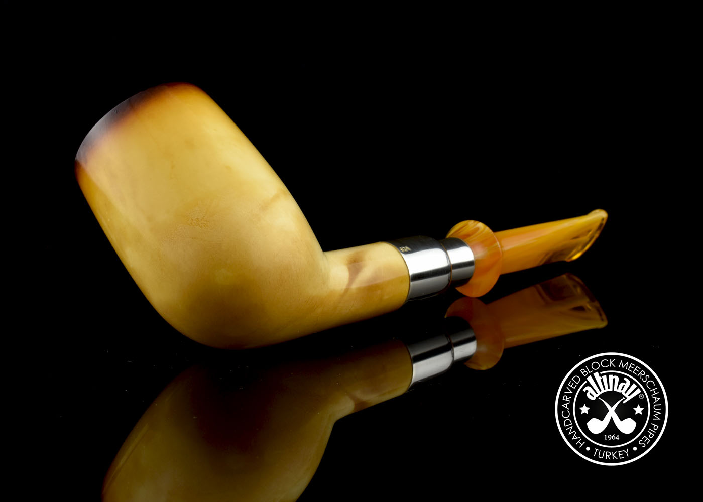 altinay-calcined-billiard-meerschaumpfeife-silber-spigot-wei image 7