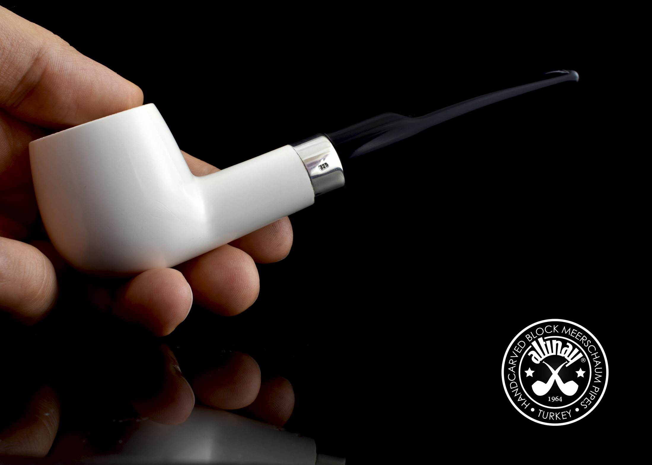altinay-classic-pot-50192-meerschaumpfeife-silberring image 3