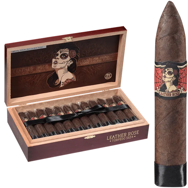 deadwood-leather-rose-torpedo-zigarre-maduro-mittelstark image 1