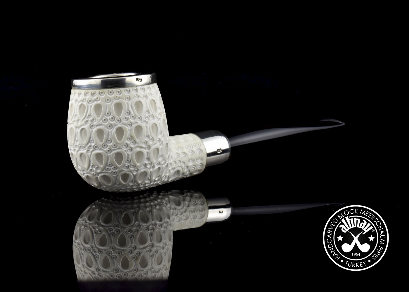 altinay-army-top-apple-meerschaumpfeife-silber image 2