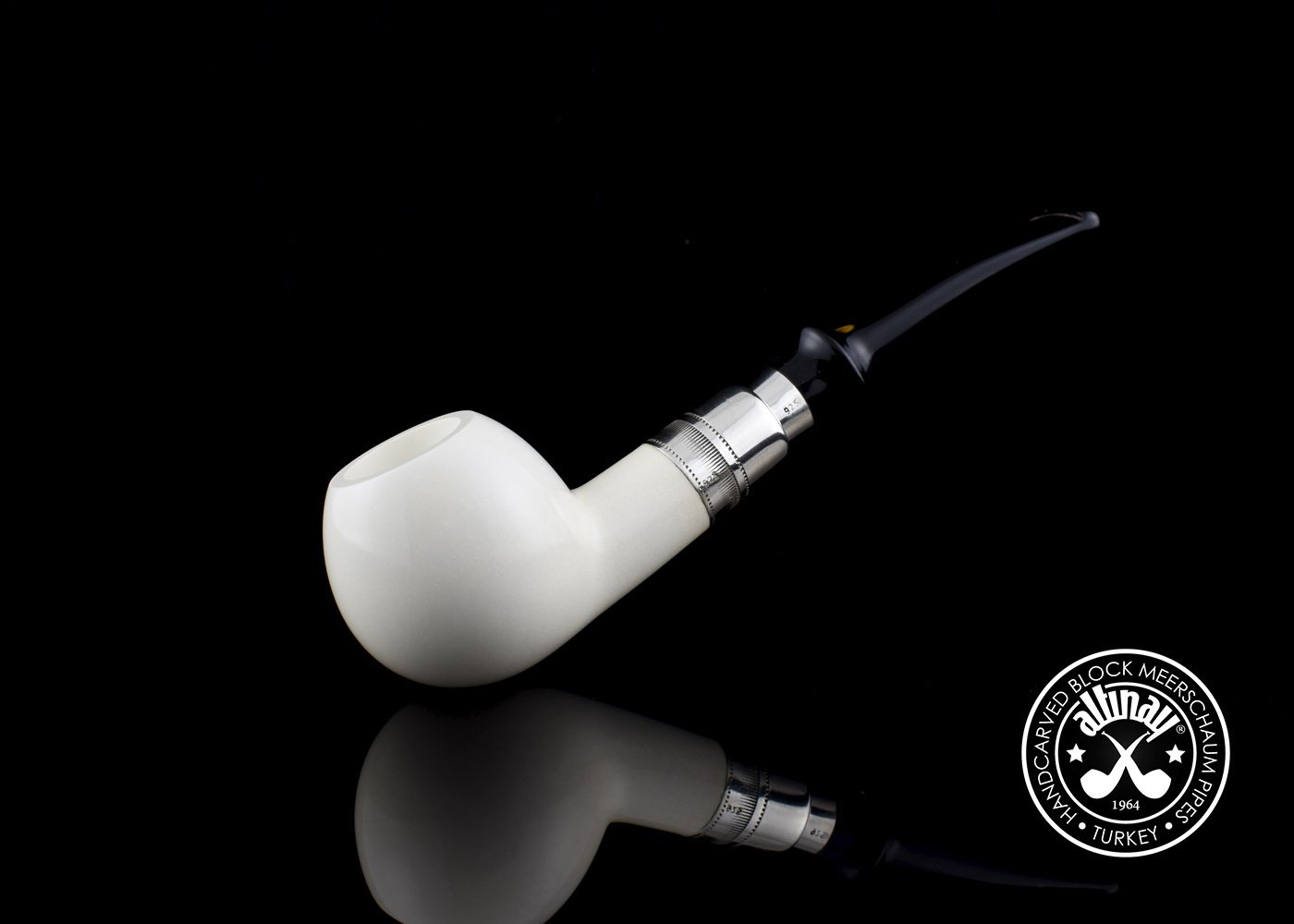 altinay-spigot-diplomat-30534-meerschaumpfeife-silber image 1