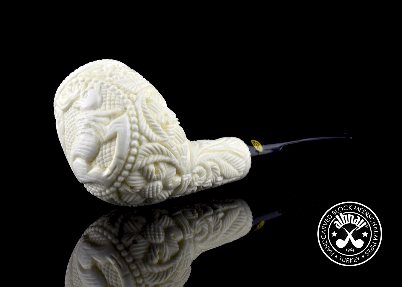 altinay-classic-billiard-meerschaumpfeife-hirschmotiv image 8