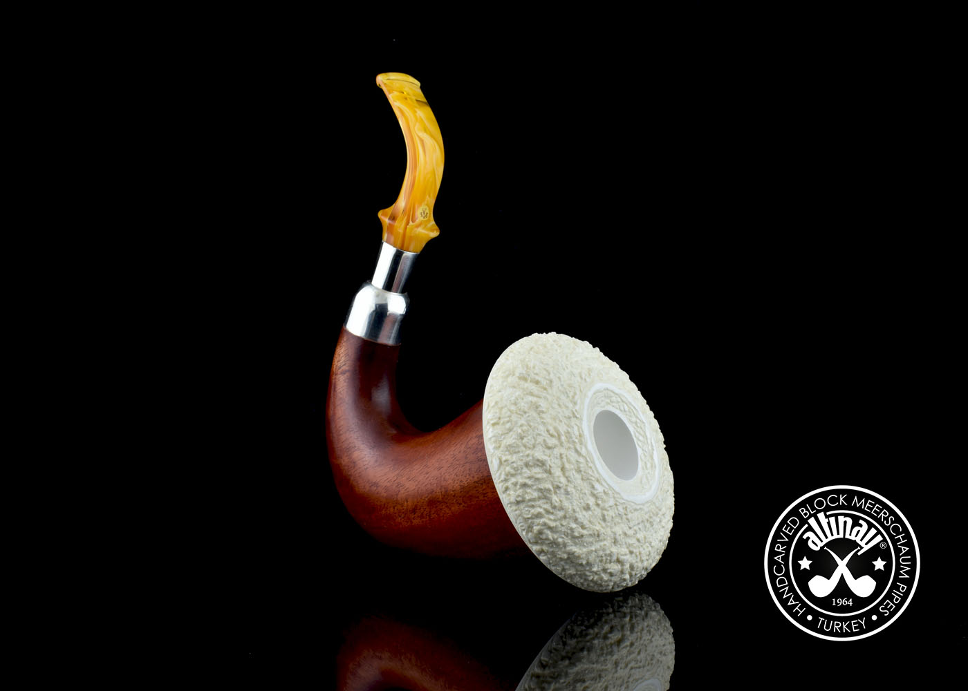 altinay-calabash-pfeife-okoume-silber-spigot-gro-meerschaum image 5
