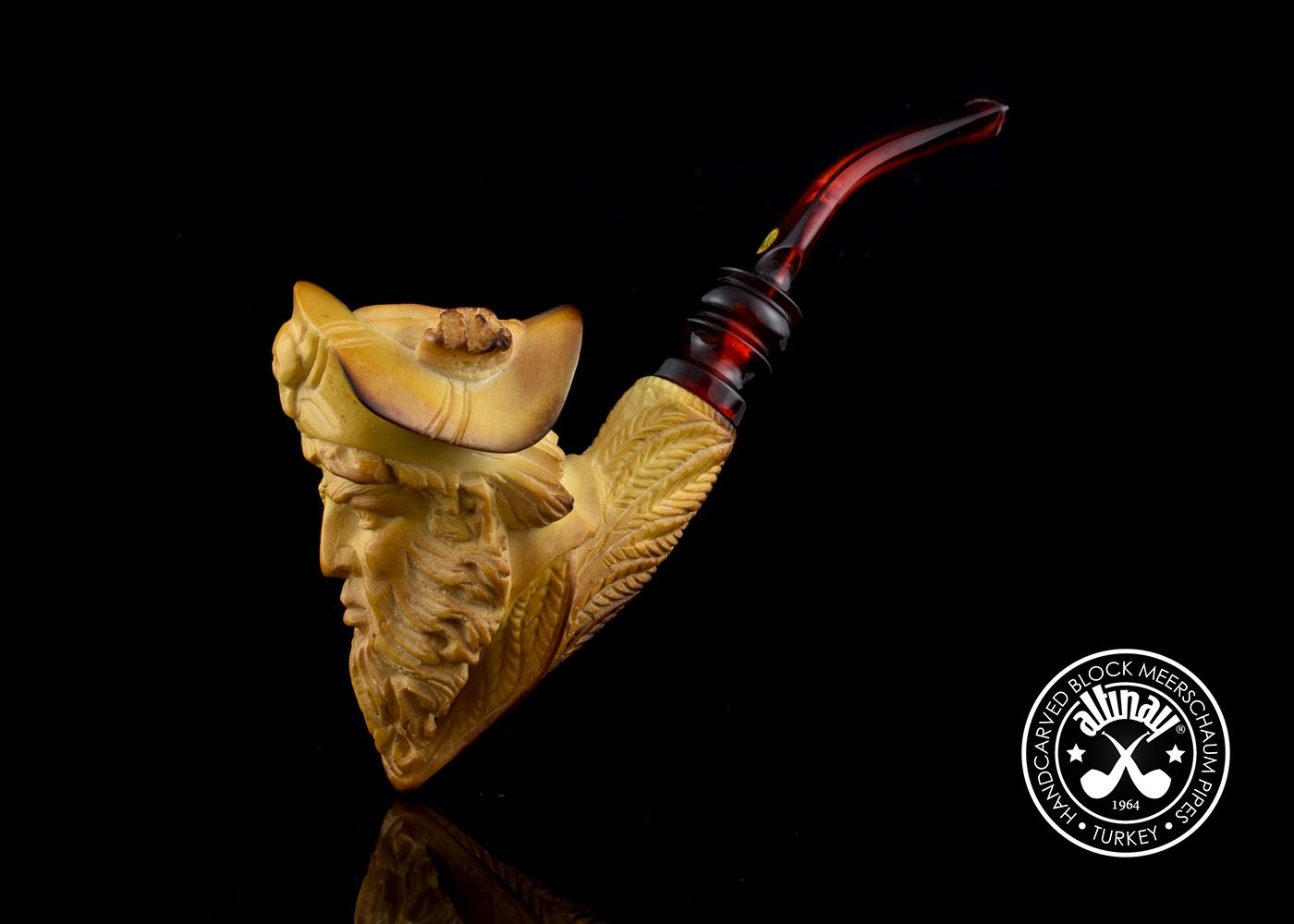 altinay-classic-pirate-meerschaumpfeife-totenkopf image 2
