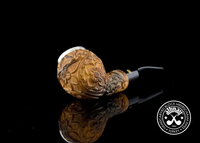 altinay-classic-top-silber-floral-meerschaumpfeife image 1