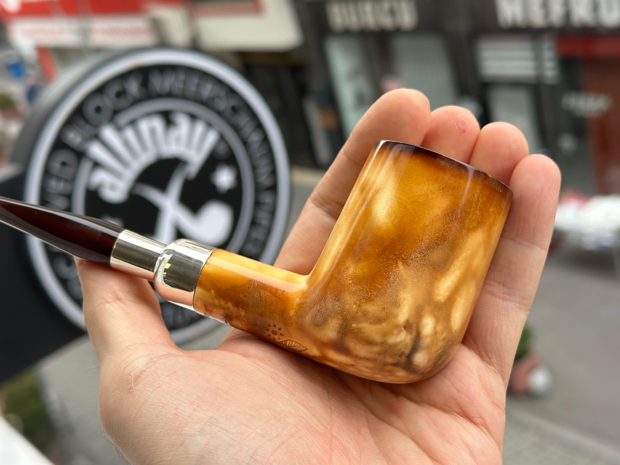 altinay-translucent-xl-billiard-silver-spigot-meerschaumpfeife image 6